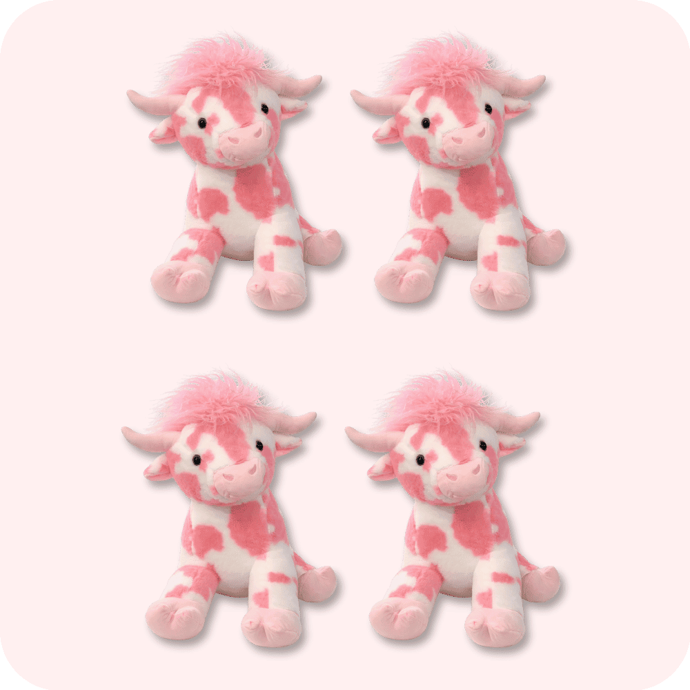 Pink Cow Plush 4PCS Pink Cow Plush 4PCS