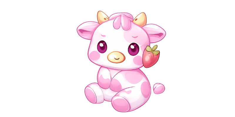 Pink Cow Plush Logo